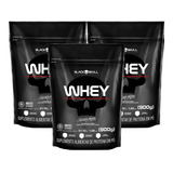 3x Whey Protein Con Iso Hidro Refil 900g Black Skull