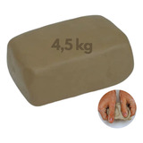 4 5kg Argila Escolar Natural Modelar Escultura Artesanato