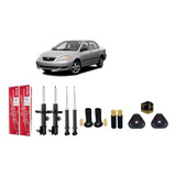 4 Amortecedor Kit Coxim Batente Toyota Corolla 2003 A 2008