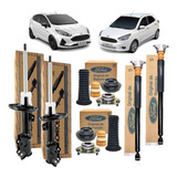 4 Amortecedor New Fiesta Novo Ka + Kit Coxim Batente