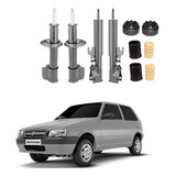 4 Amortecedores + Kit Suspensão Fiat Uno 1996 1997 1998 1999