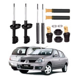4 Amortecedores+kit Suspensão Renault Clio Symbol