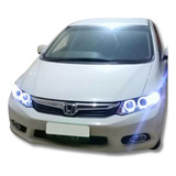 4 Angel Eyes Para Farol Honda Civic 12 À 16 Drl Led Rjled