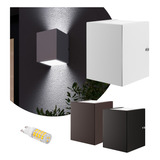 4 Arandela Led 5w 2 Fachos Dois Focos Externa Alumínio