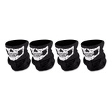 4 Bandana Balaclava Caveira Bike Pesca Lenço Liso Ciclismo
