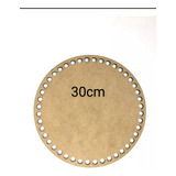 4 Base Crochê / Fio De Malha Redonda 30cm Mdf Crú 