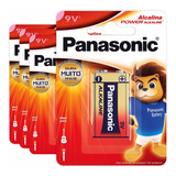 4 Baterias Alcalinas Panasonic 9v