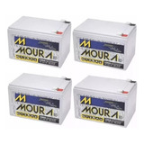 4 Baterias Moura 12v 12ah Vrla Bike 12mva-12 Frete Gratis 