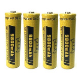4 Baterias Recarregável 18650 9800mah 3.7v