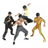 4 Bonecos Figura Bruce Lee O Mestre Do Kung Fu - Coleção 