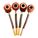 4 Cachimbos De Madeira Angico Jurema Xamânico Artesanal