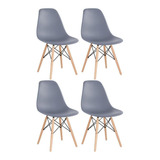4 Cadeiras Charles Eames Wood