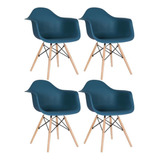 4  Cadeiras Charles Eames Wood