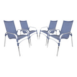 4 Cadeiras Emily P/ Jardim, Varanda,