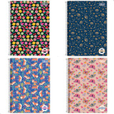 4 Cadernos Universitário 1 Matéria Tilibra Pepper Kit Com 4