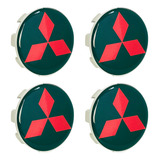 4 Calotinhas Centro Roda Tampa Mitsubishi L200 Tr4 Preto