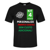 4 Camisetas Algodão Personalizada Com Sua Estampa Camisa