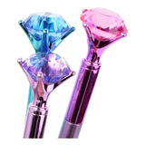 4 Canetas Diamante Cristal Ponta Fina