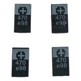 4 Capacitores Tântalo 470uf 2.5v Reparo Ps3