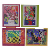 4 Cartão C/ Envelope Arte Henri Matisse Cut-outs Origem Eua