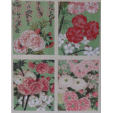 4 Cartão C/ Envelopes Arte Japão Flores De Cereja Cherry Eua