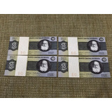4 Cédulas 10 Cruzeiros 1979 Sequenciais C139 Fe