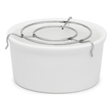 4 Comedouro Pote Porcelana C/ Suporte Para Pássaros Papagaio