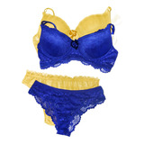 4 Conjunto Lingerie Luxo Sutia Com