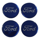 4 Emblema Adesivo Botton Calota Ford Ka Courier Fiesta 48mm
