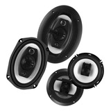 4 Falantes Portas Boss 6 Polegada E 6x9'' Som Carro 250w Rms