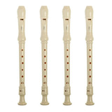 4 Flautas Doce Yamaha Soprano Barroca Série Yrs24b