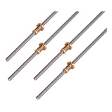 4 Fuso Tr8 X 500mm Passo 2mm E 4mm Com Castanha Anti Folga