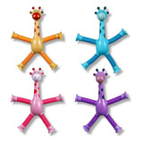 4 Girafinhas Estica Brinquedo Criança Gruda