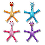 4 Girafinhas Estica Brinquedo Criança Gruda