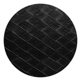 4 Jogo Americano Redondo Kori Preto Impermeável Pvc