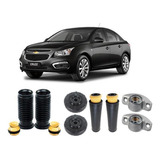 4 Kit Coxim Batente Coifa Da Suspensão Amortecedor Dianteiro Traseiro Gm Cruze Sedan 2012 2013 2014 2015 2016/...