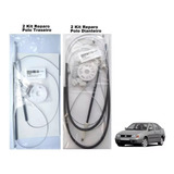 4 Kit Reparo Maquina Vidro Elétrico Polo Antigo Tras + Dian