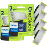 4 Lamina Oneblade Philips One Blade Refil Original Qp210