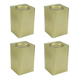 4 Lata Metal Quadrada Vazia 18l Artesanato Solvente Tinta