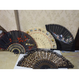4 Leques Paisagem Da Bahia, Oriental E Animal Print