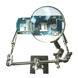 4 Lupas Suporte Pinça Solda Dessolda Placa Reparo Bga Lupa