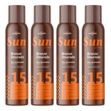 4 Óleo Bronzeador 15fps Spray Bronzeamento Rápido Vitamina E