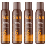 4 Óleo Bronzeador 6 Fps Spray Bronzeamento Rápido Vitamina E