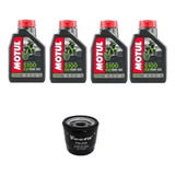 4 Óleos 5100 15w50 Motul + Filtro Óleo Cbr 1000 Psl638