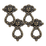 4 Pçs Puxador Rustico Ouro Velho Modelo Alça Trento Gaveta