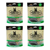 4 Pcte Petisco Natural Cães Osso Casco Bovino Para Cachorro