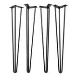 4 Pé De Mesa 75cm 8mm Hairpin Legs Pés De Ferro Para Móveis
