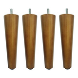 4 Pé Palito 18cm Com Rosca 5/16 Amêndoa Marrom Puf Recamier Sofá Mesa Banco