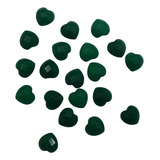4 Peça Green Jade Coração Facetado Cabochon 12x12mm