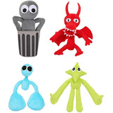 4 Peças De Brinquedo De Pelúcia Roblox Rainbow Friends Chapt